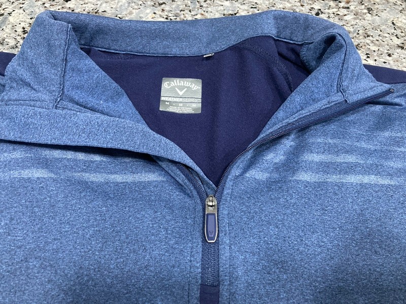 Callaway Pullover Men Blue 1/4 Zip Golf Hiking Swing Tech Weather Series M gallery