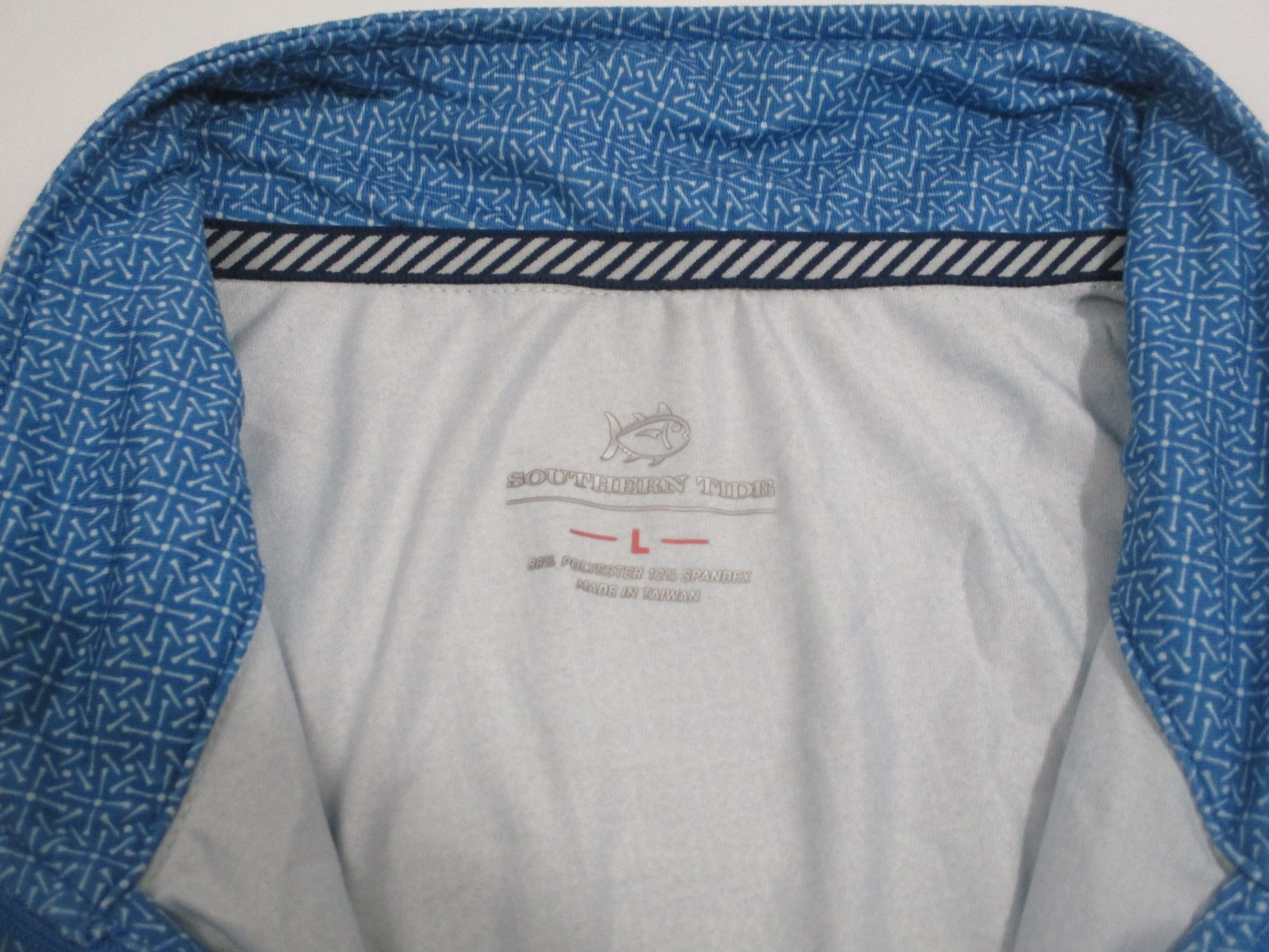 SOUTHERN TIDE Men's LG Polyester Spandex 1/4 Zip Pullover Blue Golf gallery