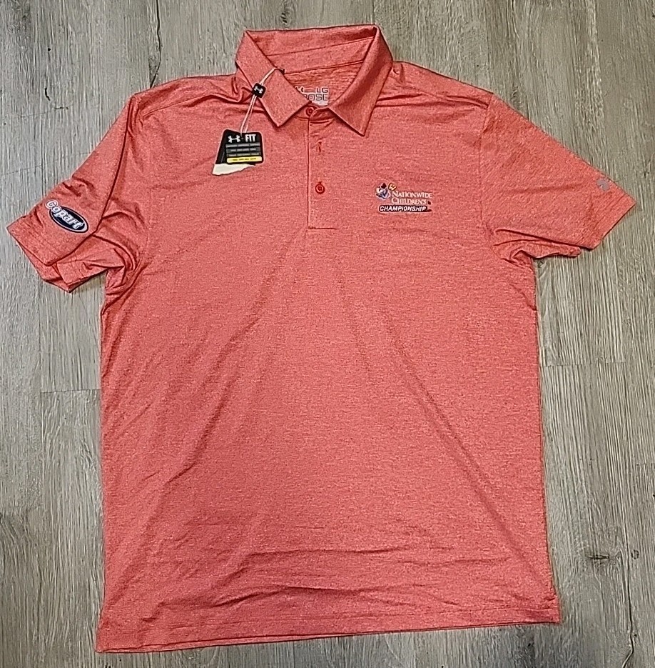 CoPart Nationwide Childrens Championship Logo U/A Red Golf Polo Shirt Mens Large gallery