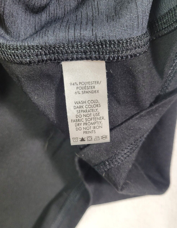 Calvin Klein Performance Shirt Men Size L Stretch Dry Tech Active Black Gray gallery