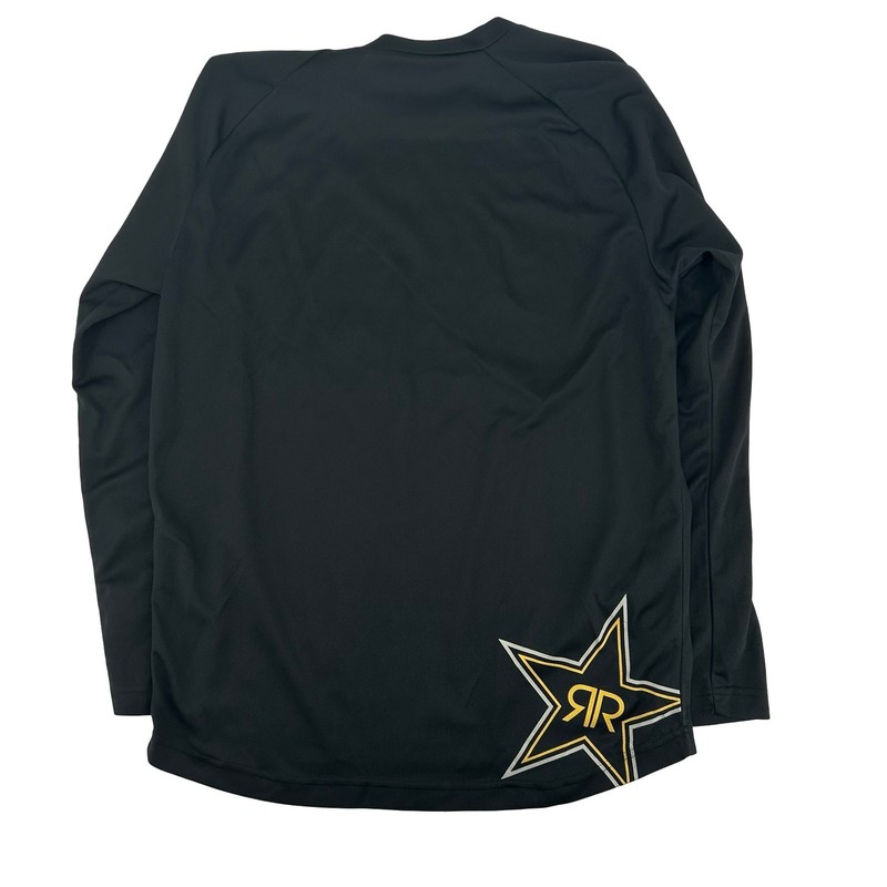 Vintage Men's Fox Racing Rockstar Energy Long Sleeve Motocross Black Jersey sz M gallery