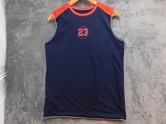 Tank Mens S Blue Jersey Sleeveless Crew Neck Breathable Lightweight Athletic