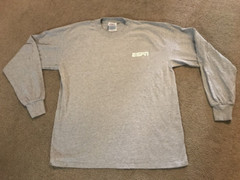 Vintage ESPN Long Sleeve Shirt LS T-Shirt L Large GREY GRAY