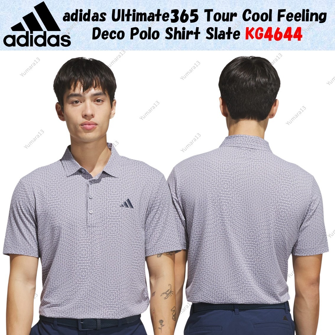 adidas Ultimate365 Tour Cool Feeling Deco Polo Shirt Slate KG4644 Japan Size gallery