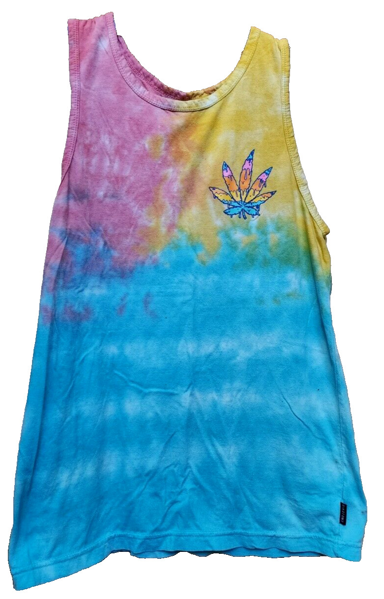 Dikotomy Ganja Tie-Dye Tank Top Size Small Hippie Boho gallery
