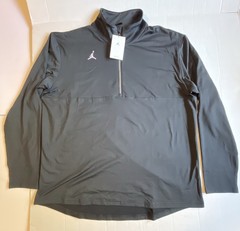 NWT Nike Air Jordan Half-Zip Long Sleeve Men’s Size XL Black Top Shirt M53045