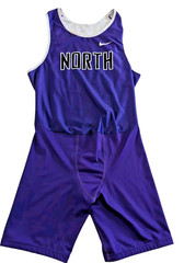 Nike Custom Digital Race Day Track Unitard Men’s Large Purple 835898 NORTH Print