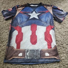 Mens Under Armour Captain America Compression Shirt 2XL Avengers