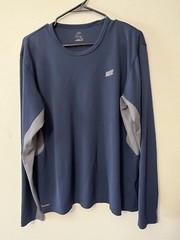 Nike Training Mens Large Crew Long Sleeve Training Top Navy Blue