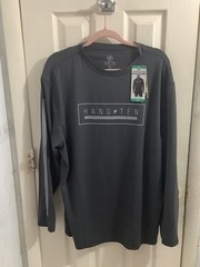 Hang Ten Men’s UPF 50+ Sun Protection Long Sleeve Shirt, Grey, Size XL