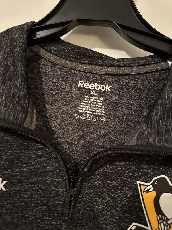 Reebok Speedwick Pittsburgh Penguins 1/4 Zip Pullover Heather Gray XL gallery