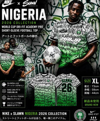 Nike x Slawn X2 Nigeria 2026 Pro Football Top Jersey White Green XL New