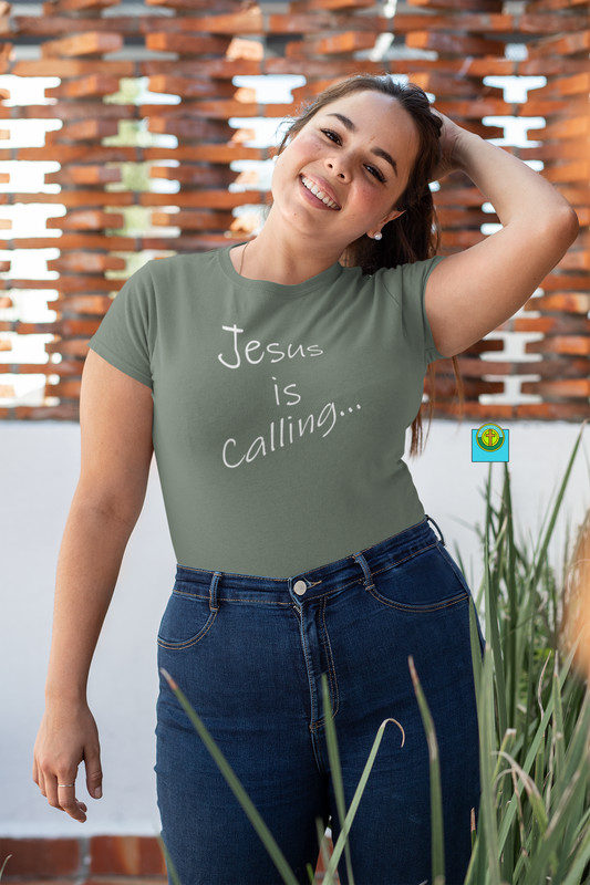 Bella & Canvas Short Sleeve Tee "Jesus is Calling" white font gallery