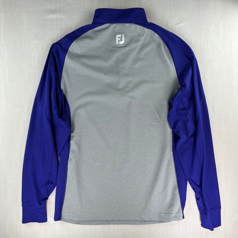 FootJoy 1/4 Zip Pullover Mens Medium Gray Blue Athletic Stretch Nylon Spandex gallery