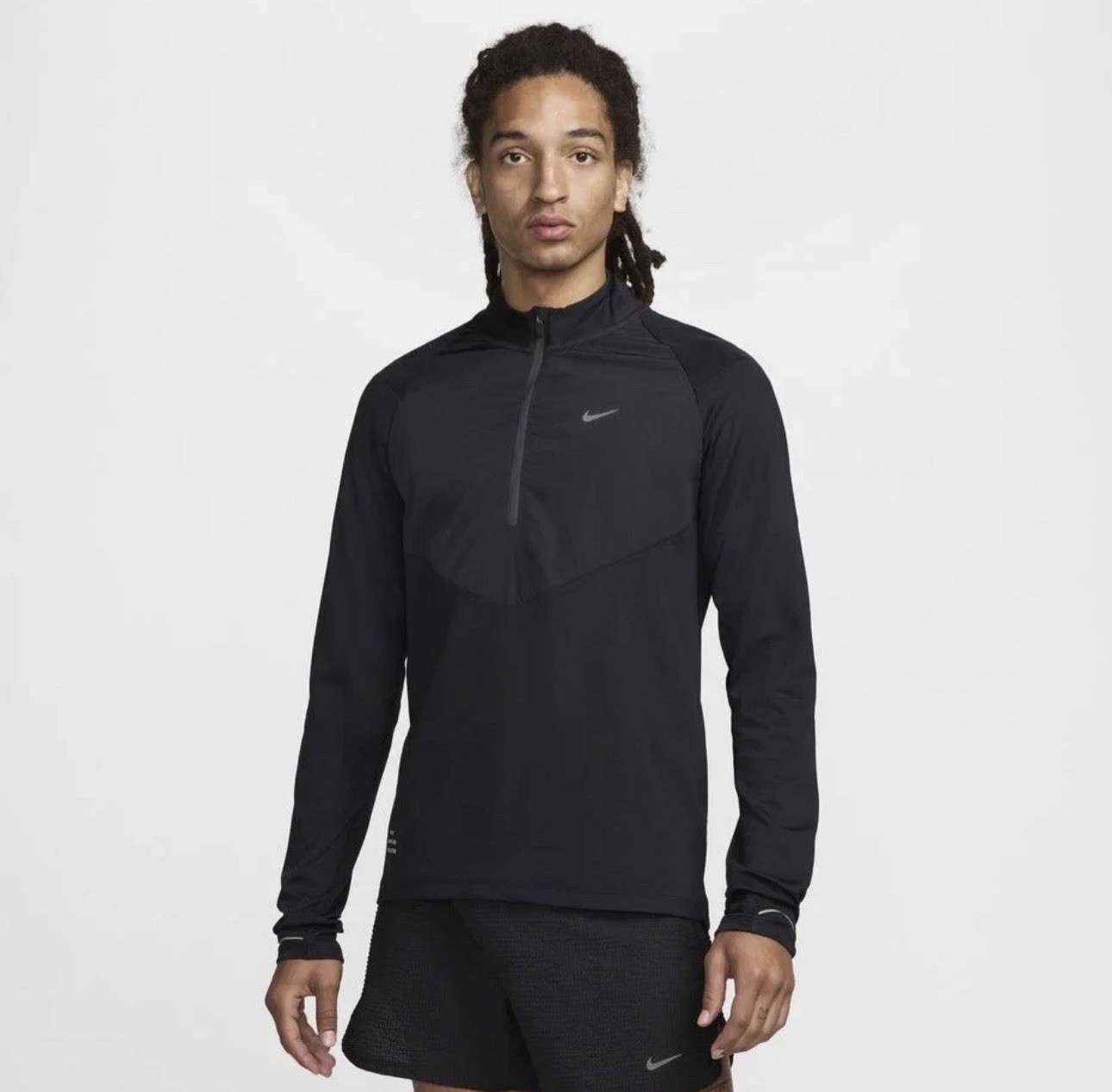 Mens L Nike Dri-Fit Running Division Element 1/2 Zip Mid Layer Top FZ0620-010 gallery