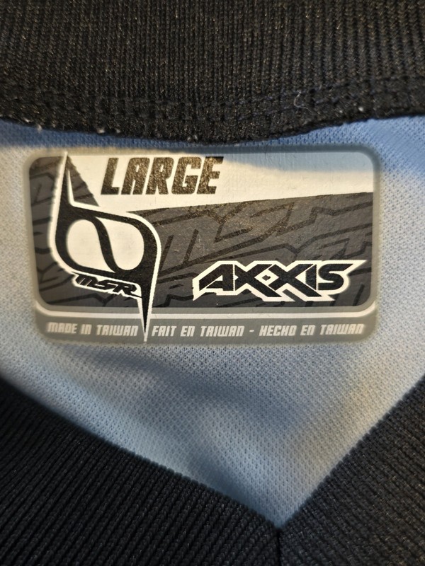 Axxis MSR Motocross Racing Jersey Mens Large V-Neck Long Sleeve Pullover BLUE gallery