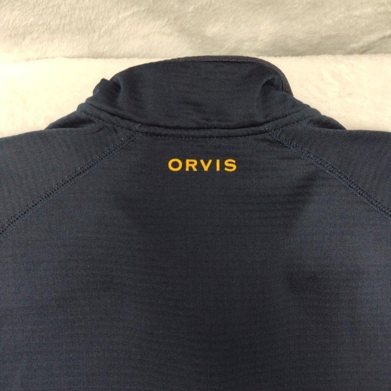 Orvis Pullover Mens L Blue 1/4 Zip Mock Neck Outdoor Horseshoe Hills Fleece 2YNJ gallery