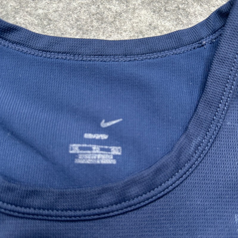 Nike Court Tennis Shirt Men XL Blue White Crew Performance Short Sleeve Mesh gallery