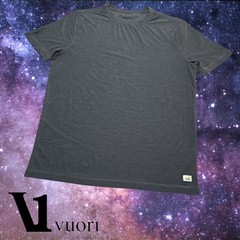 Vuori Mens Strato Tech Performance Short Sleeve Tee Charcoal Heather Grey L