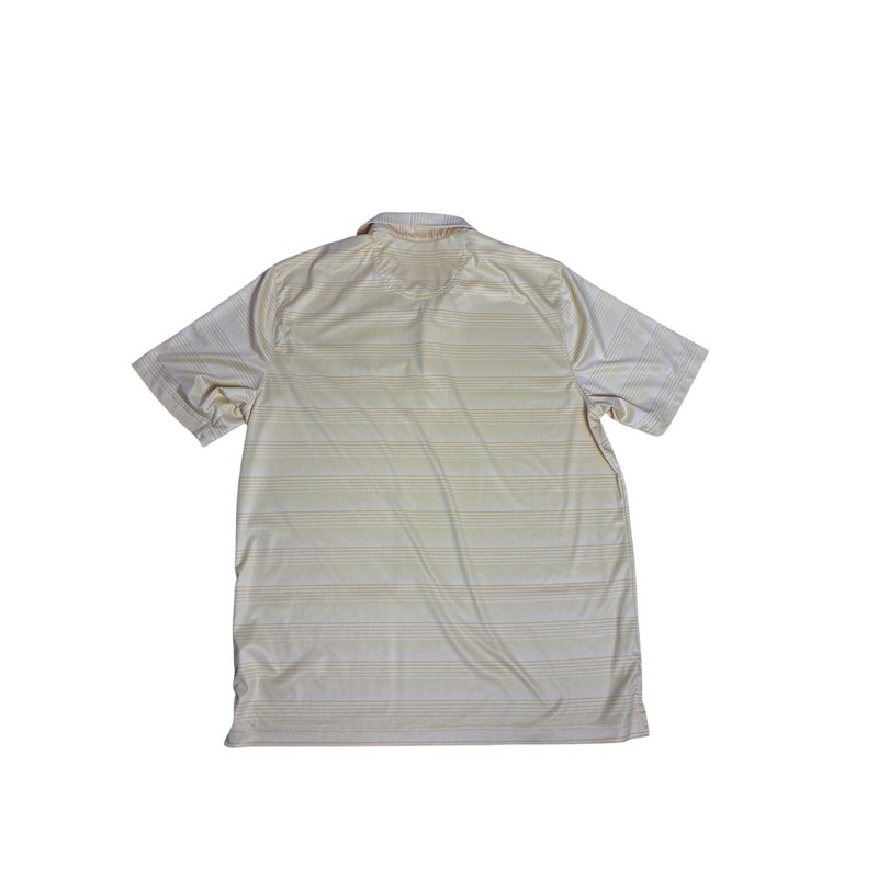 Greg Norman Play Dry Polo Mens XL Yellow Striped Performance Golf Shirt gallery