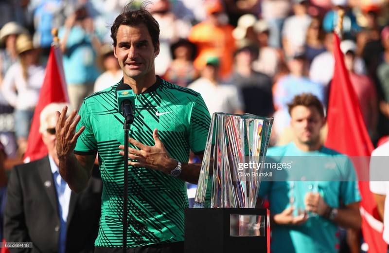 Nike Roger Federer RF 2017 Indian Wells Miami Henley Polo Tennis Shirt Uniqlo ON gallery