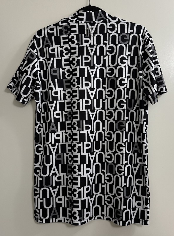 1PIU1UGUALE3 Golf Men’s Designer Logo Mock Neck Shirt Sz. L US or (Sz. V) gallery