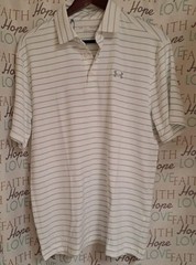 Under Armour Men’s Polo Shirt, The Playoff Polo Striped, Size M
