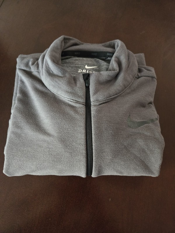 Nike Dri Fit Pullover Mens Medium Long Sleeve Gray 1/4 Zip Training Sports gallery
