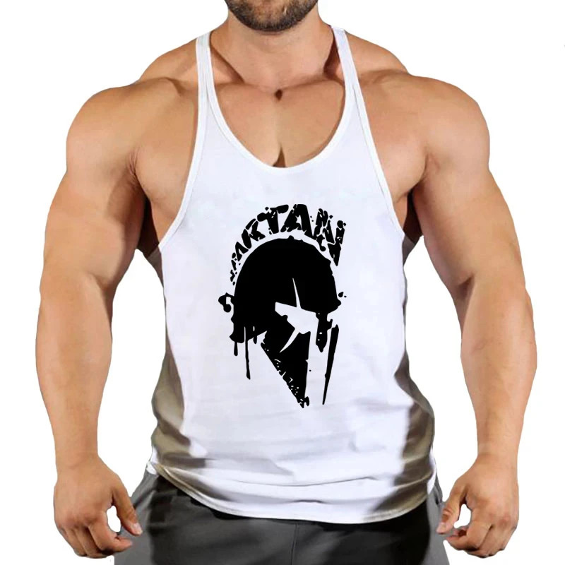 Men Tank Top Bodybuilding Gym Workout Fitness Cotton Sleeveless Stringer Vest gallery