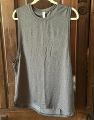stori. Men’s Gray Sleeveless Crew Neck Stretch Tank Top Size M Logo