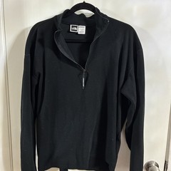 The North Face Pullover Waffle Fleece 1/4 Zip Black Jacket AP9V Men’s Large