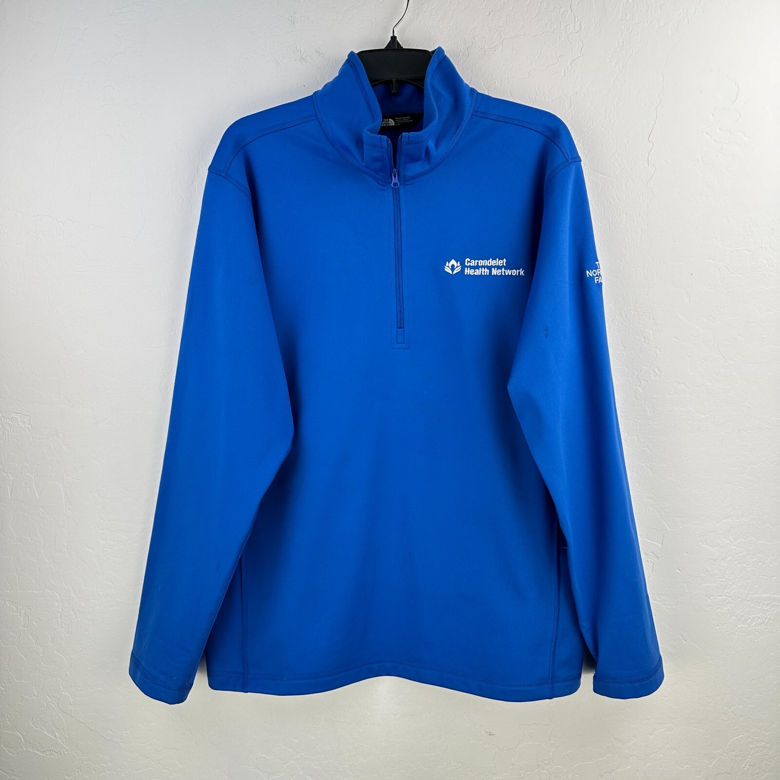 The North Face LIGHTWEIGHT JACKET Mens Large Blue Quarter Zip Mock Neck gallery