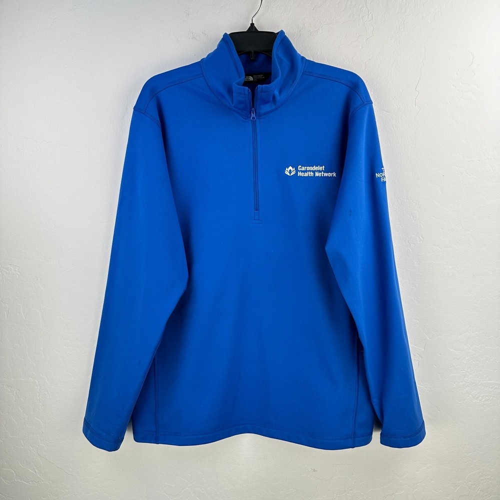 The North Face LIGHTWEIGHT JACKET Mens Large Blue Quarter Zip Mock Neck