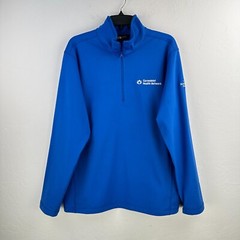 The North Face LIGHTWEIGHT JACKET Mens Large Blue Quarter Zip Mock Neck
