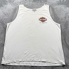 Harley Davidson Isla Mujeres Mexico Eagle Tank Top Mens 2XL White Cotton Graphic