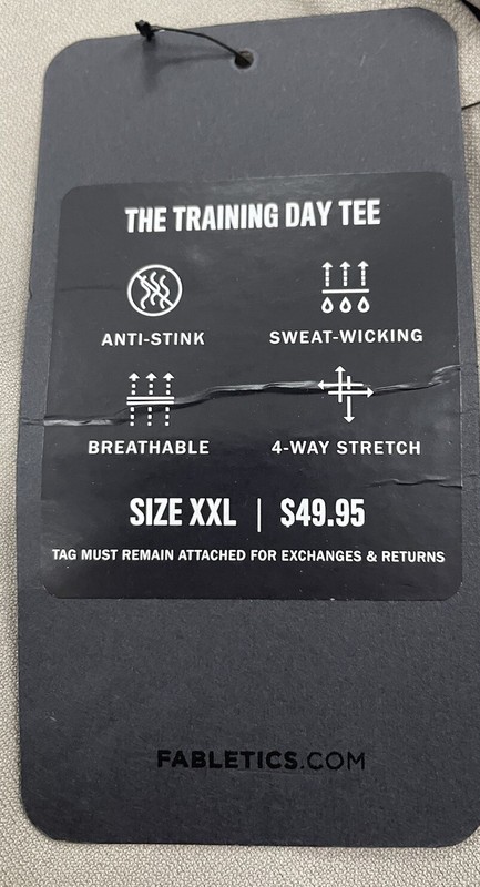 Fabletics Men's The Training Day Short Sleeve Tee Brutalist Khaki Size XXL gallery