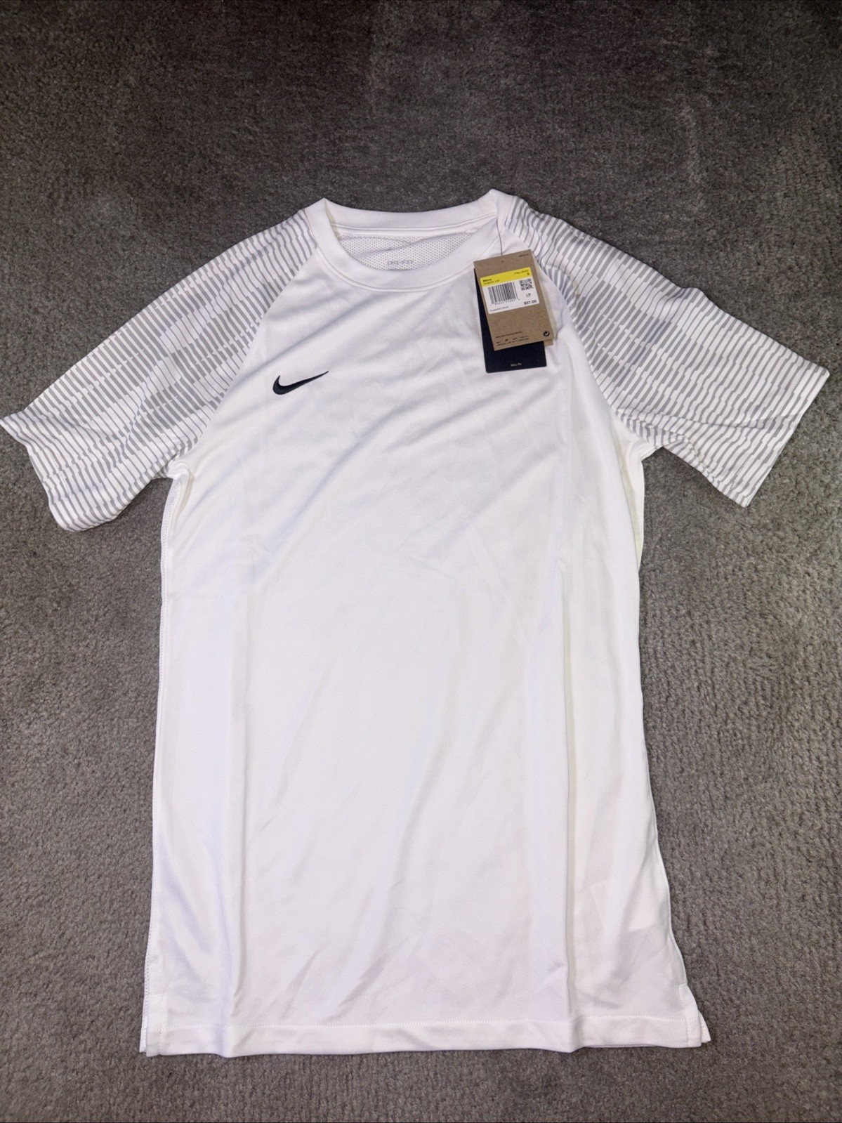 Nike Dri-FIT Academy Soccer Performance Sz S Slim Fit Jersey L White DH8033-100 gallery