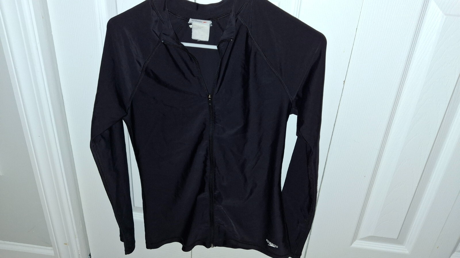 Speedo Full Zip Long Sleeve Spandex Polyester Black Size XS gallery