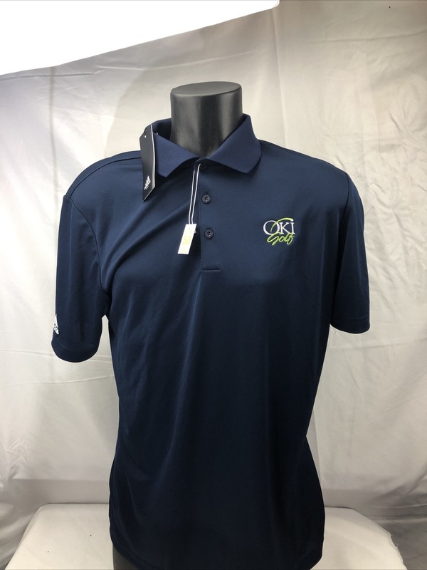 adidas Men's Performance Logo Navy Solid Golf Polo UPF 50 Med Redmond Ridge Oki gallery