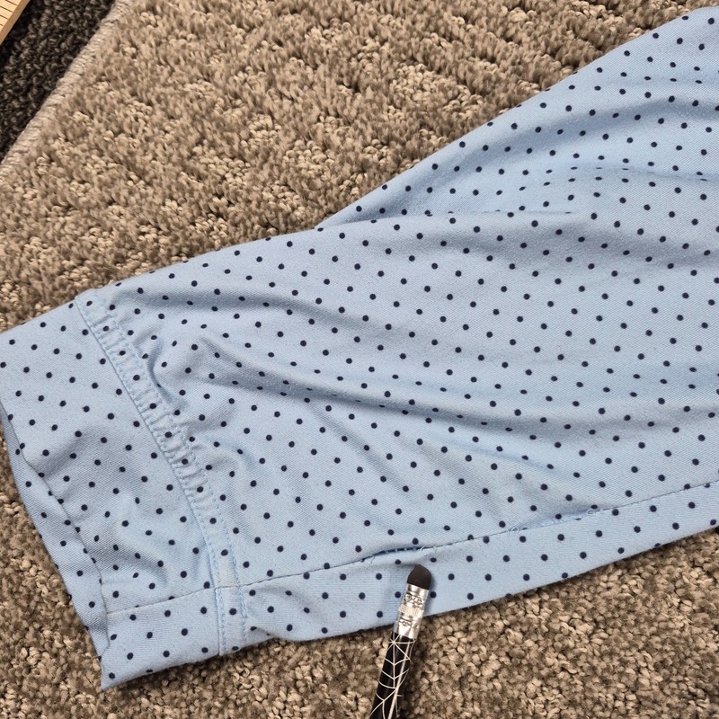 Rhoback Pullover Men 3XL 1/4 Q-Zip Pullover Performance Golf Blue Polka Dot gallery