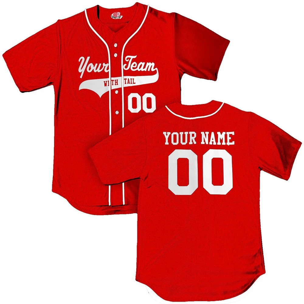 Custom Authentic Baseball Jersey - Classic Vinyl Lettering, Team Name & Number