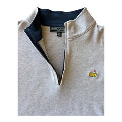 Masters Collection Pullover Mens XLarge Gray Quarter Zip Golf Augusta National