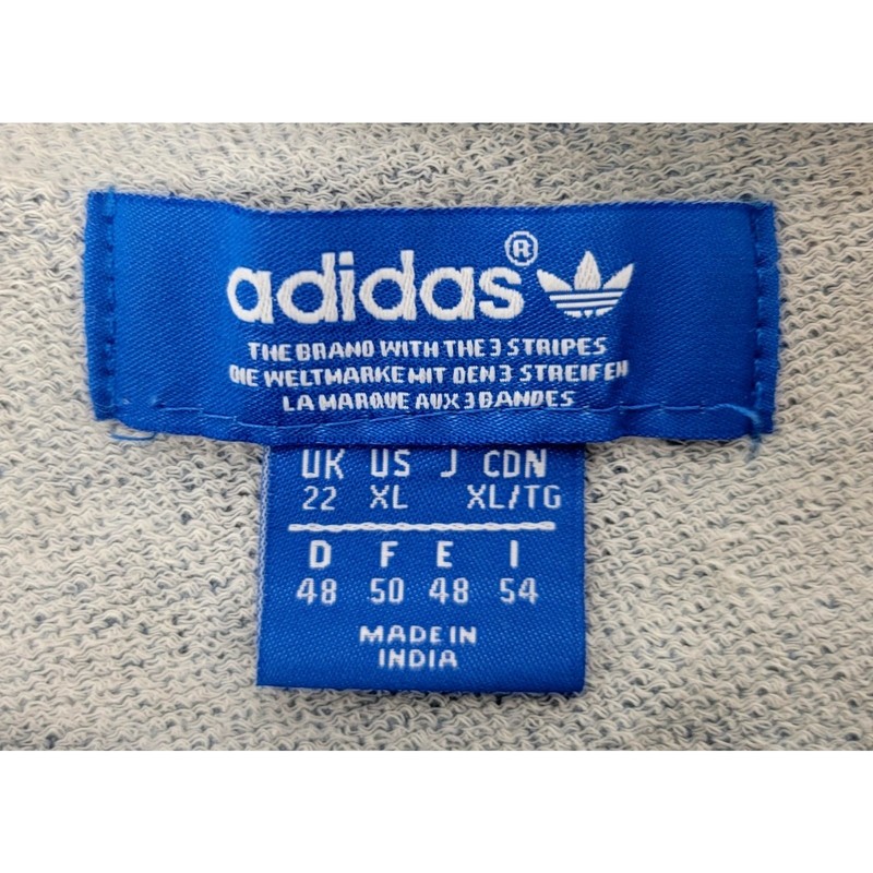 Rare Adidas Originals Acid Wash Sweatshirt Men XL Denim Look Trefoil Y2K gallery