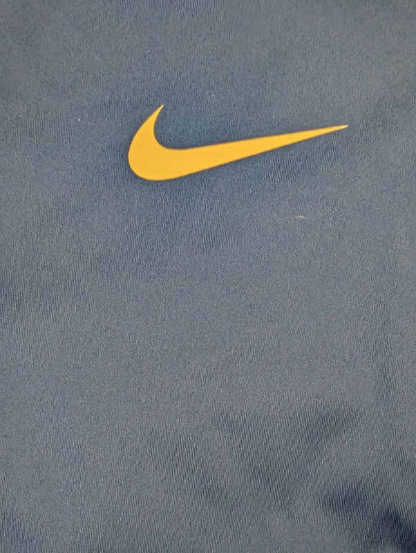 Nike Baseball Pullover Shirt Mens Medium Blue Short Sleeve Pockets Performance gallery