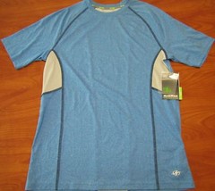 NEW NORDIC TRACK MENS KINGS BLUE & GREY NT DRI ATHLETIC TRAIL T-SHIRT SZ S
