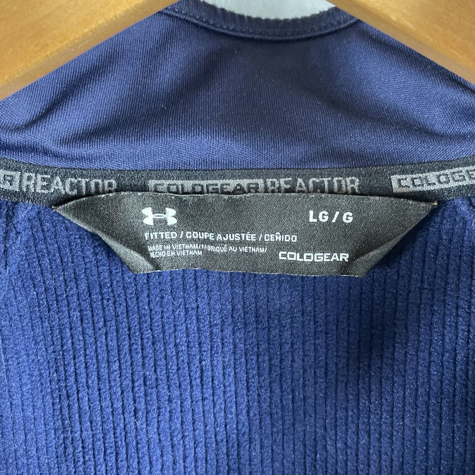 Under Armour Reactor 1/4 Zip Thermal Fleece Lined Pullover Mens M Blue ColdGear gallery