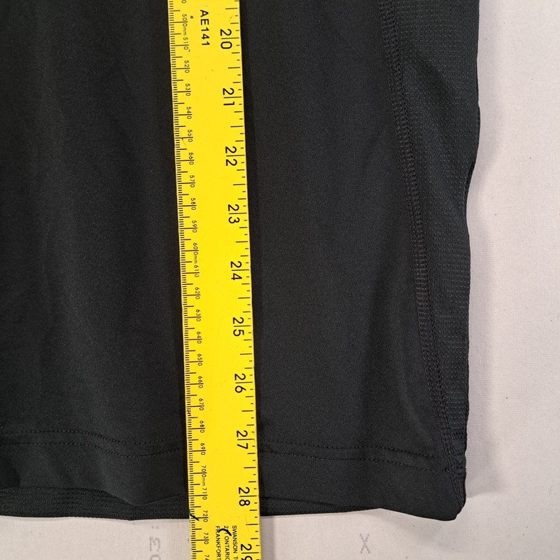 Under Armour HeatGear Small Fitted Shirt Black Big Logo Short Sleeve Tee gallery