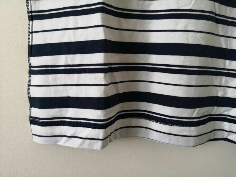 NWT LULULEMON 5 Year Basic V Neck Shirt Top Men's Small TSWB Navy White Stripe gallery