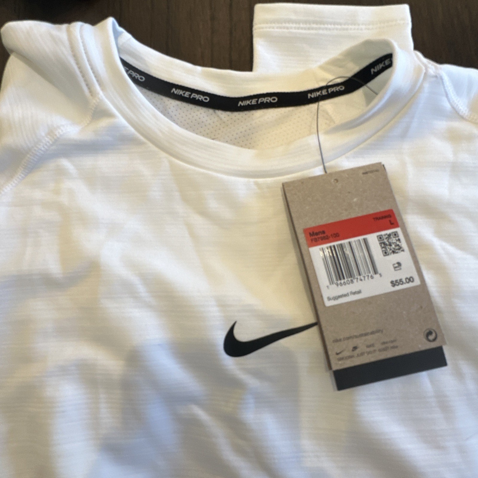 Nike Pro Warm Men's Long-Sleeve Top - FB7982 - FREE SHIPPING White Large New gallery