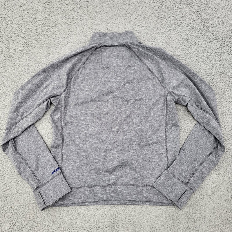 Abercrombie & Fitch 1/4 Zip Pullover Mens Medium Gray Performance Embroidery gallery